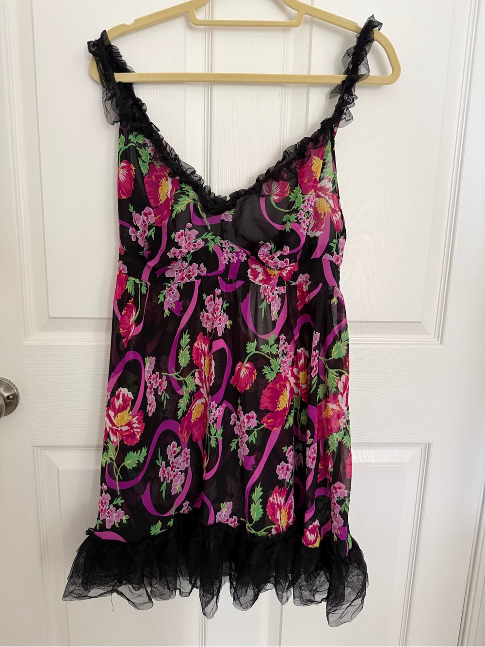 Vintage Y2K Betsey Johnson Intimates Babydoll Chemise Nightgown size 1X